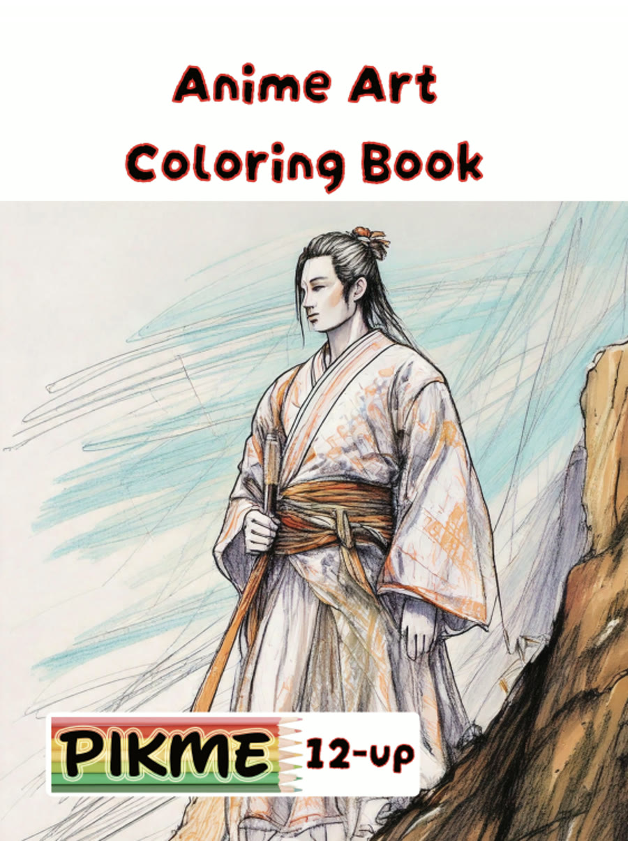 Anime Art Coloring Book cover