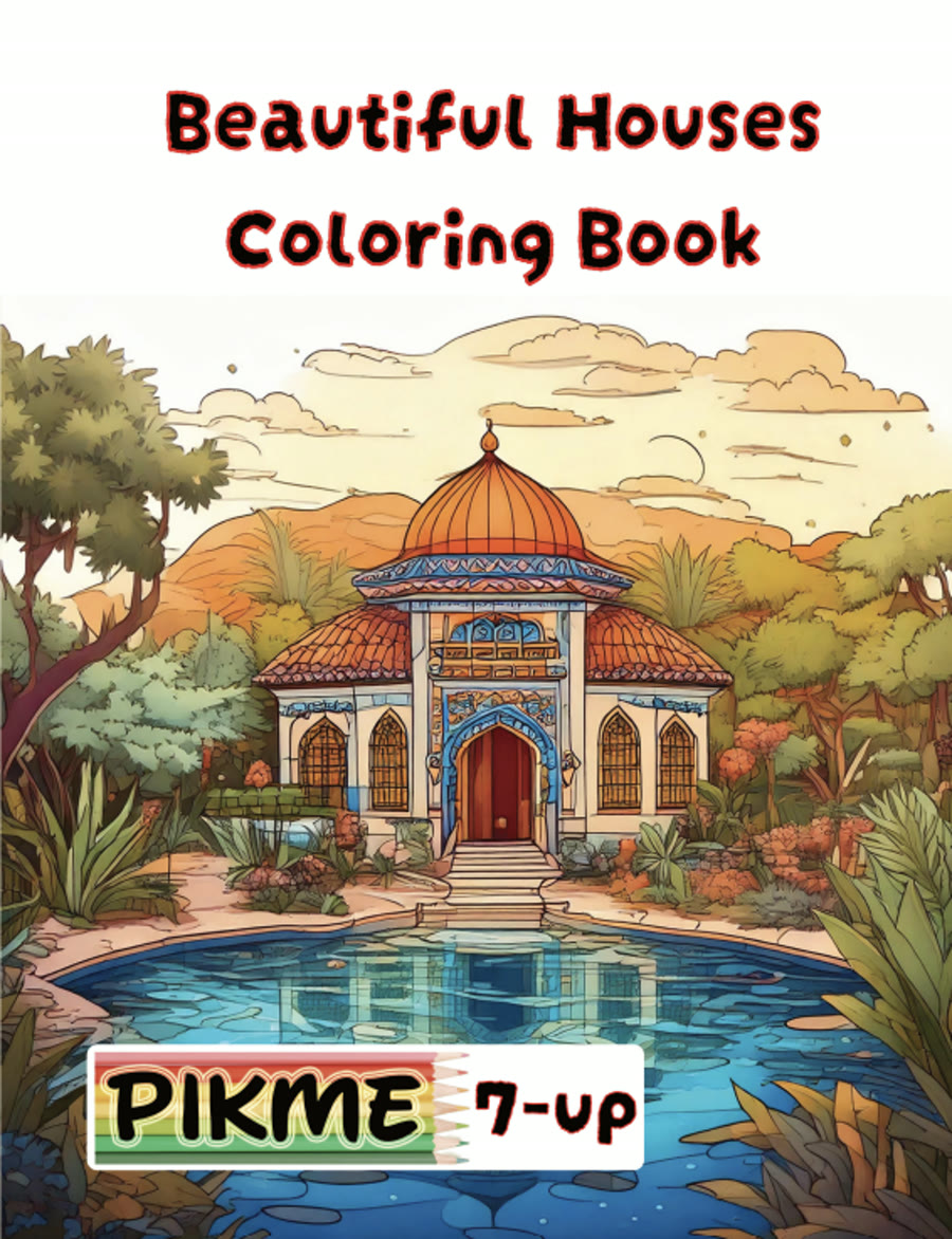 Beautiful Houses Coloring Book cover