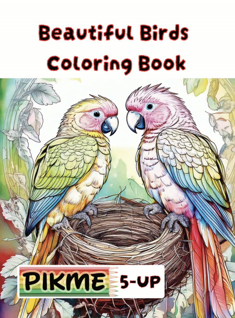 Beautiful Birds Coloring Book cover
