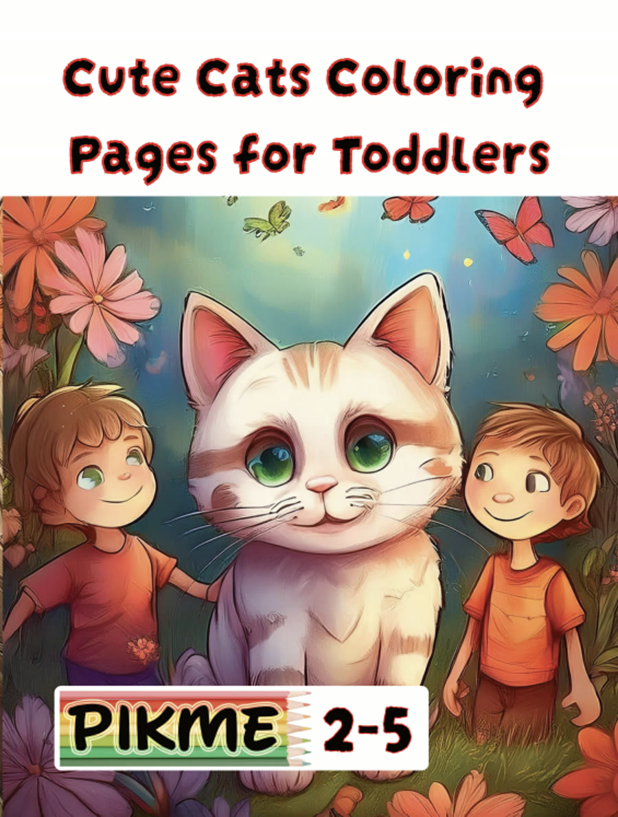 Cute Cats Coloring Pages for Toddlers cover