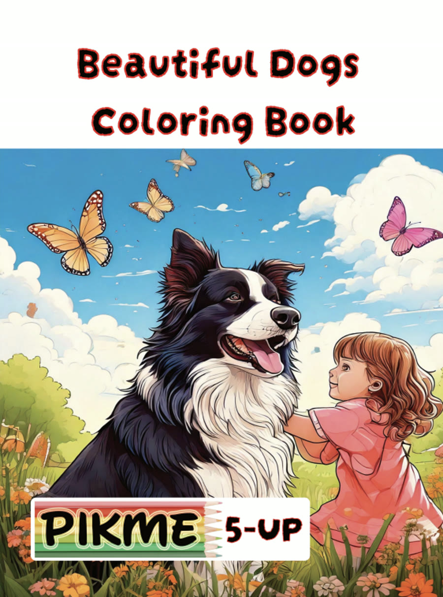 Beautiful Dogs Coloring Book cover