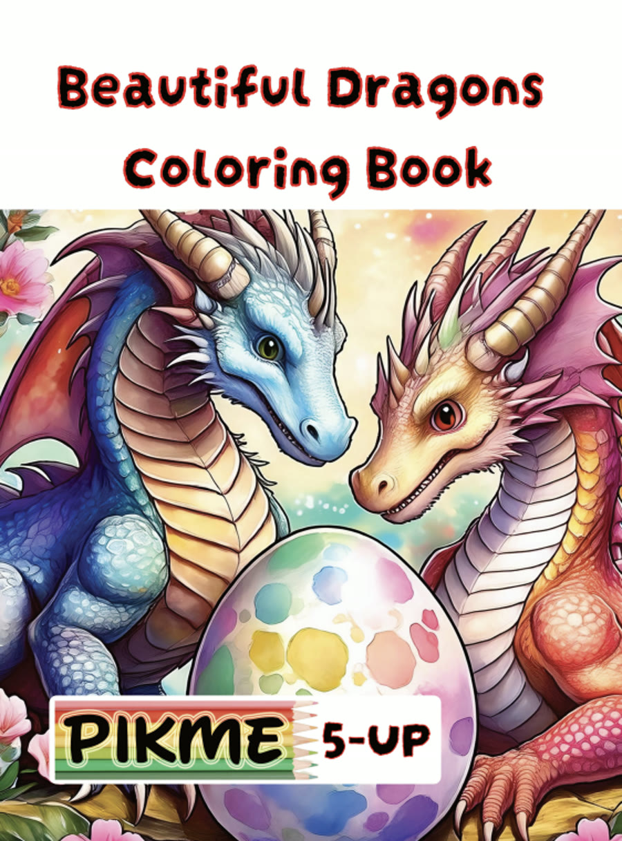 Beautiful Dragons Coloring Book cover