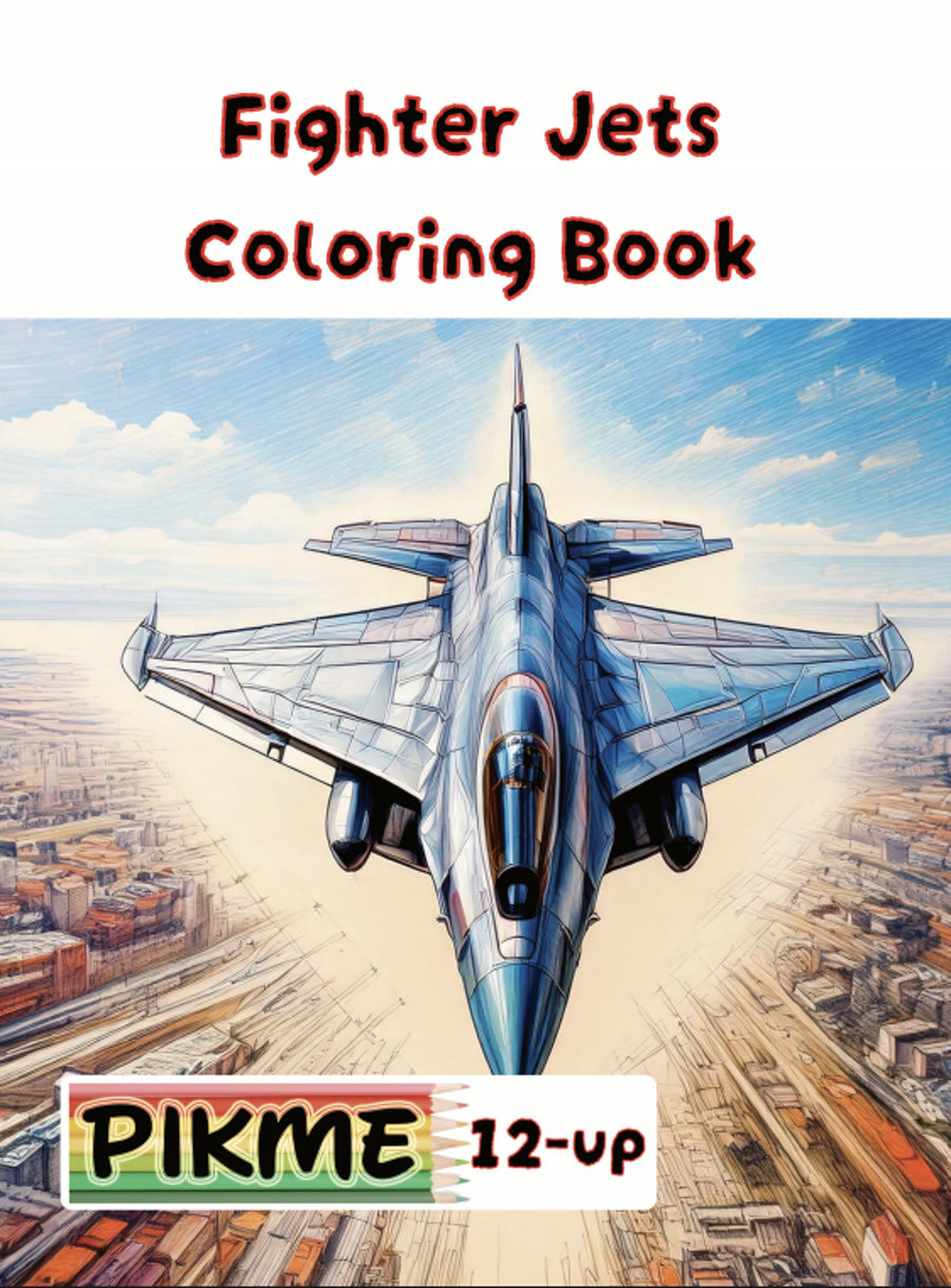 Fighter Jets Coloring Book cover