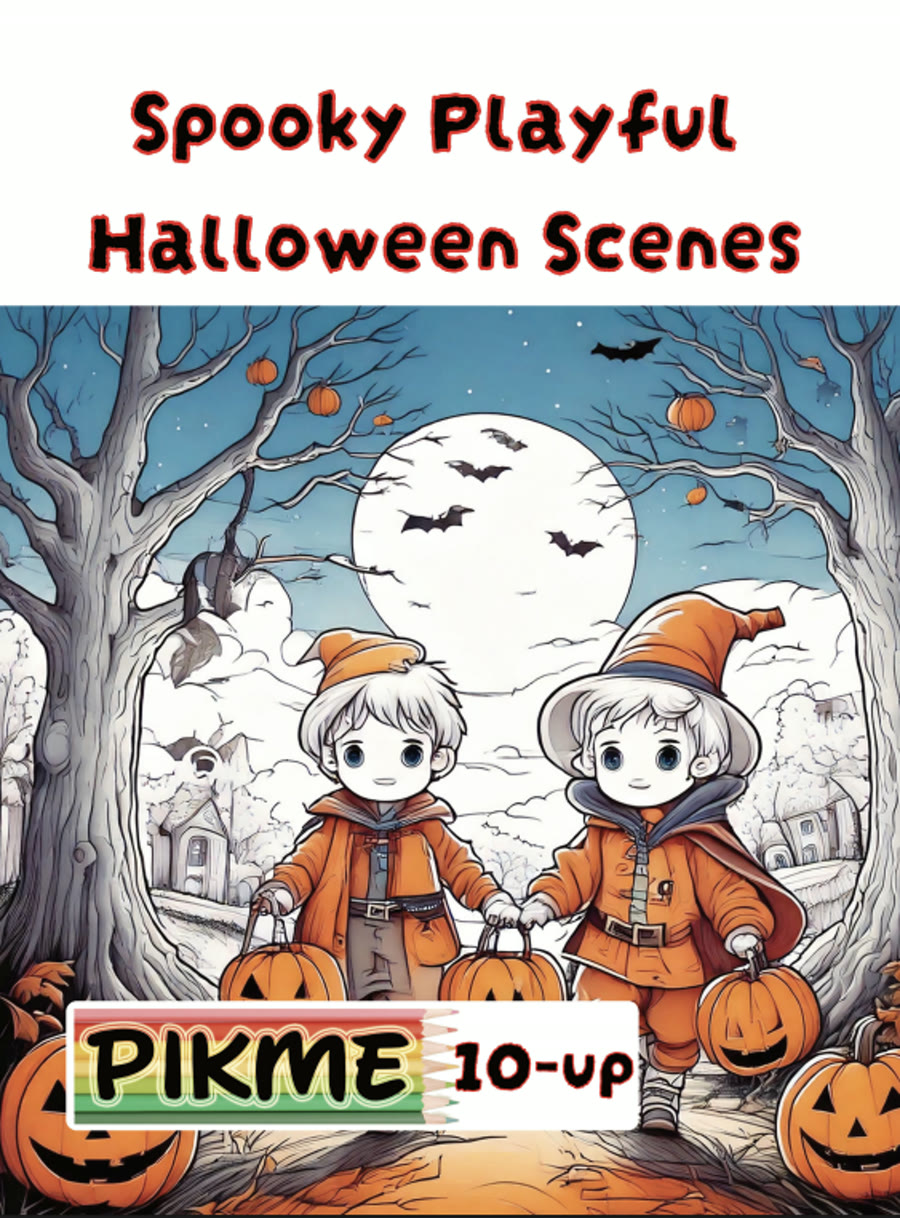 Spooky Playful Halloween Scenes cover