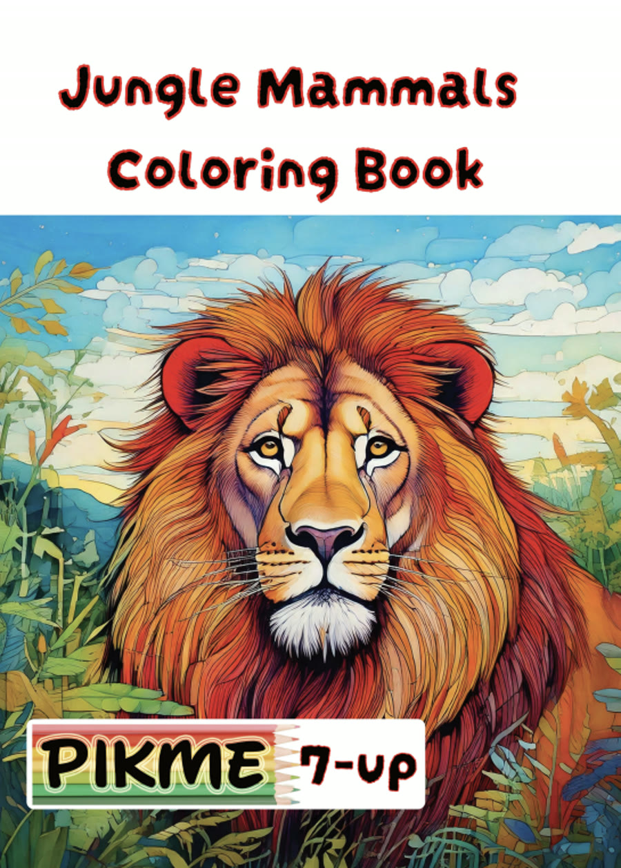 Jungle Mammals Coloring Book cover