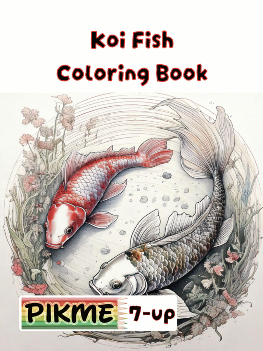 Koi Fish Coloring Book cover