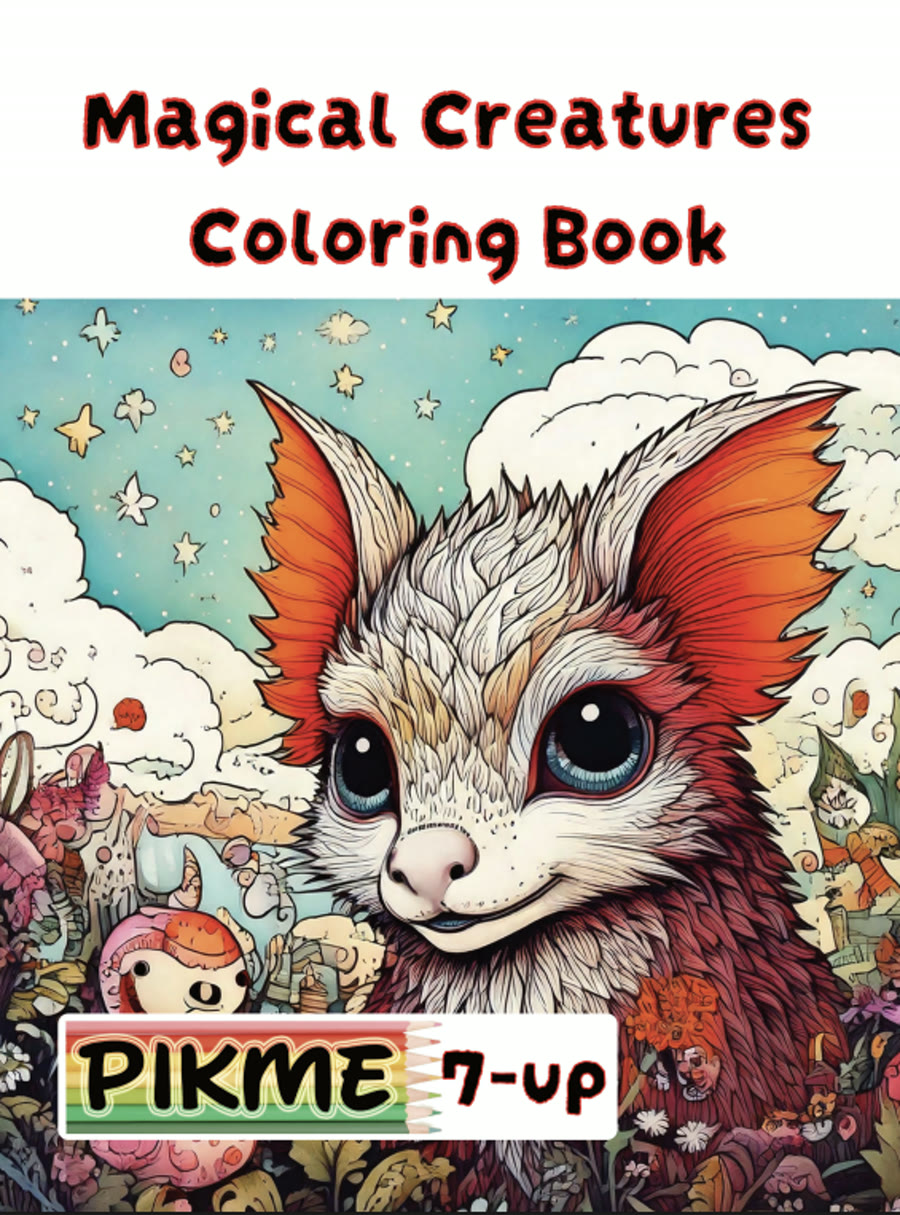Magical Creatures Coloring Book cover