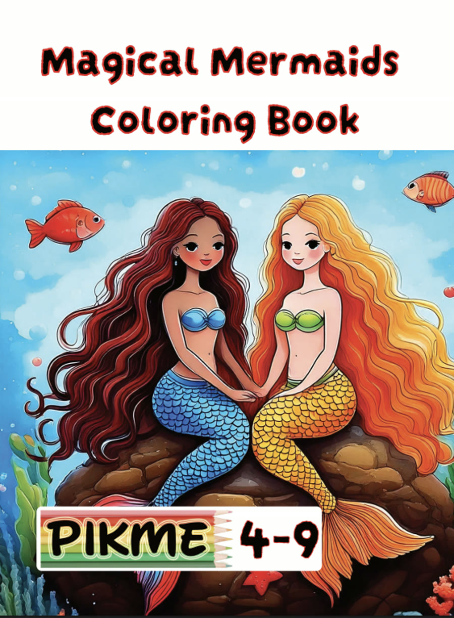 Magical Mermaids Coloring Book cover