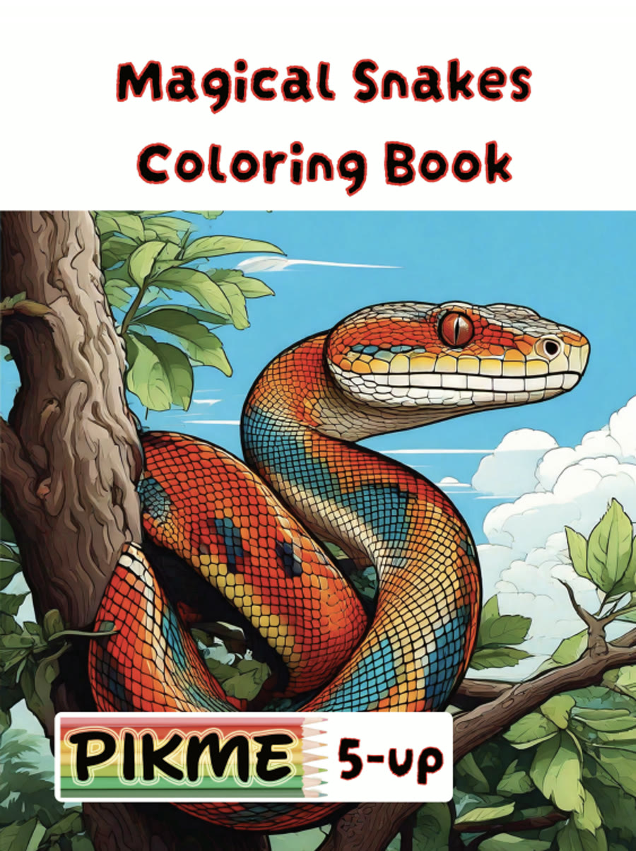 Magical Snakes Coloring Book cover