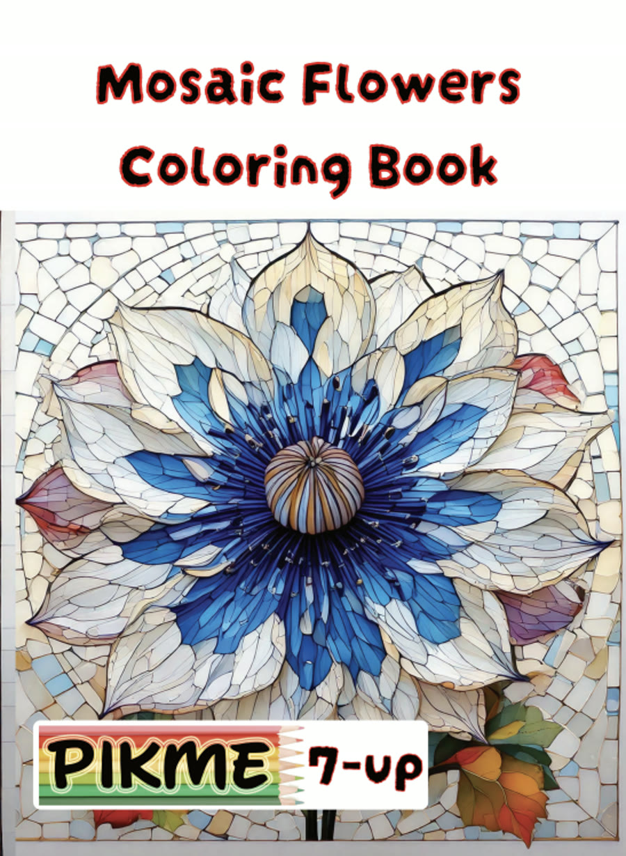 Mosaic Butterflies Coloring Book cover
