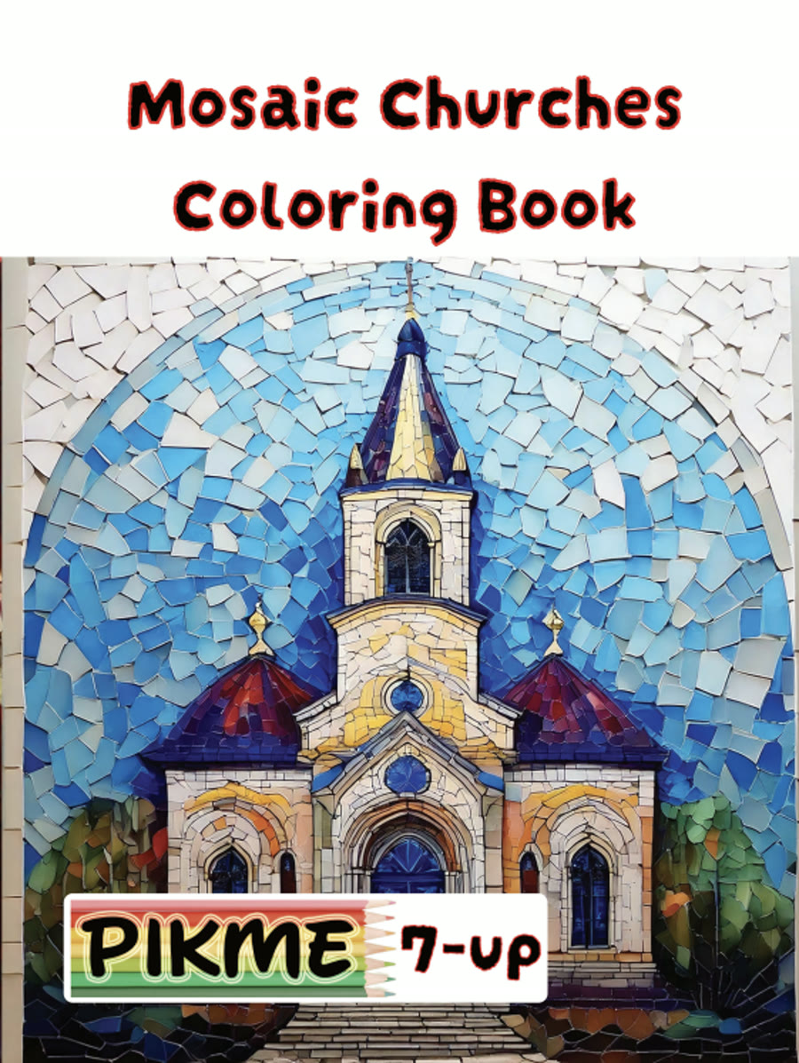Mosaic Churches Coloring Book cover