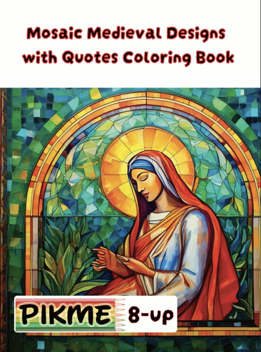 Mosaic Flowers Coloring Book cover