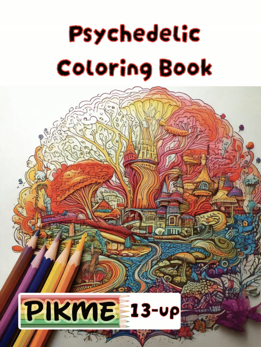 Psychedelic Coloring Book cover