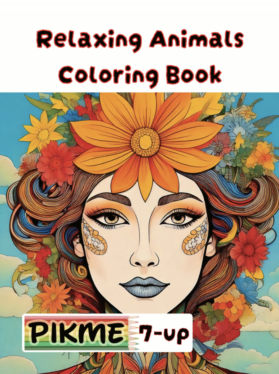 Relaxing Animals Coloring Book cover