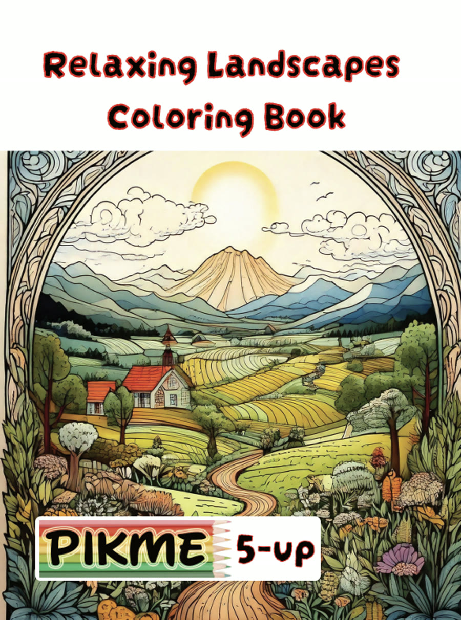 Relaxing Landscapes Coloring Book cover