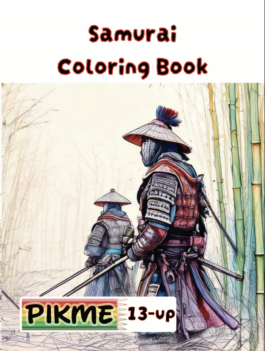 Samurai Coloring Book cover