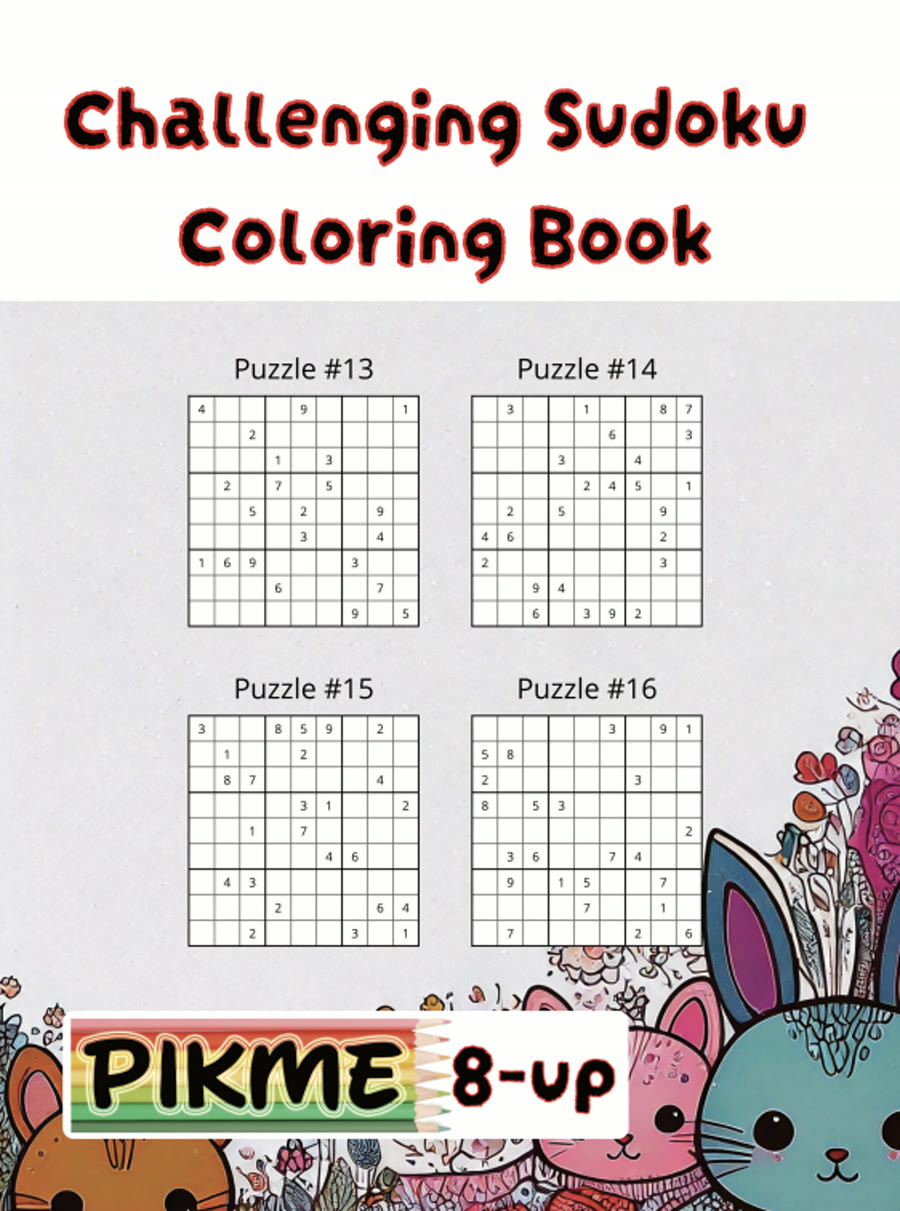 Challenging Sudoku Coloring Book cover