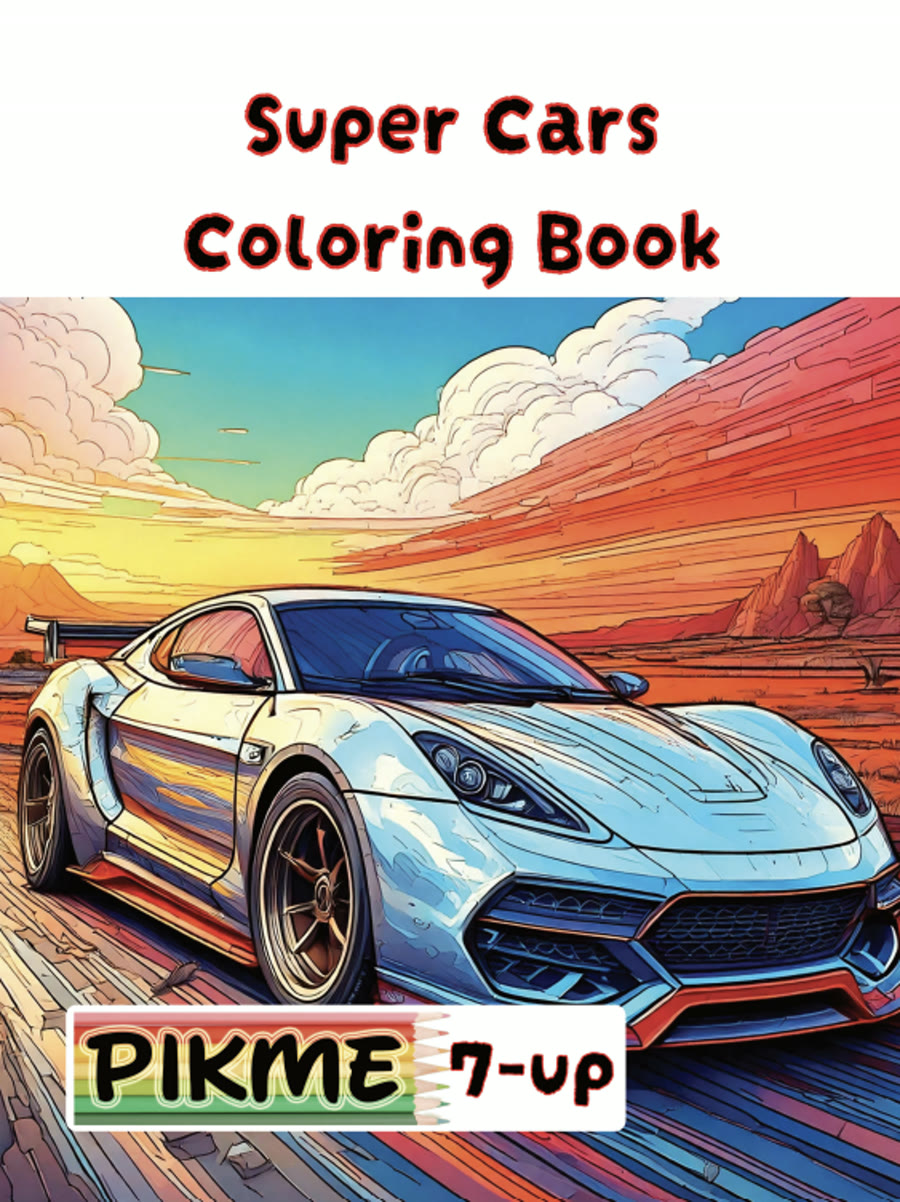Super Cars Coloring Book cover