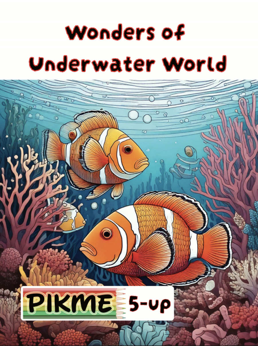 Wonders of Underwater World Coloring Book cover