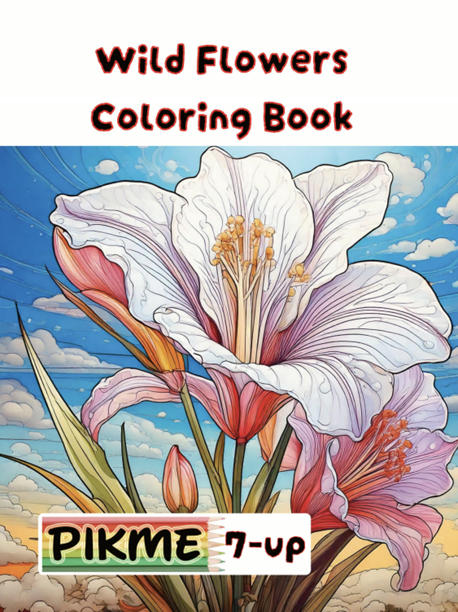 Wild Flowers Coloring Book cover