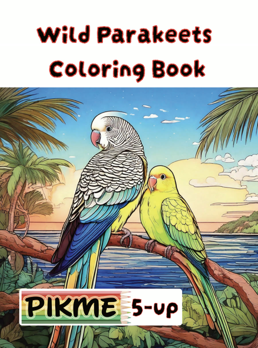Wild Parakeets Coloring Book cover